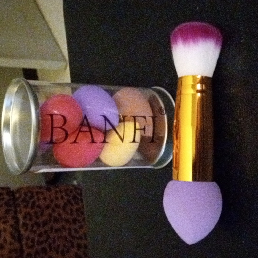 MAKEUP EGG SPONGES 12 PK/TWO-SIDED MAKEUP BRUSH AND BLENDER